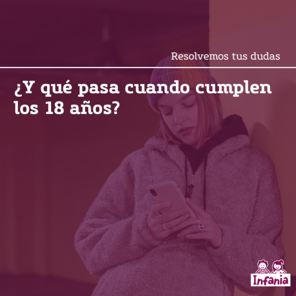 ¿Qué pasa cuando cumplen los 18 años? Adolescente mirando un móvil