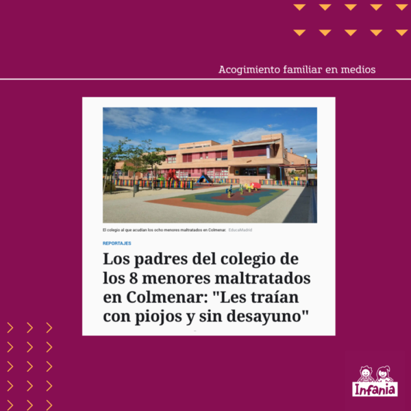 Noticia sobre padre maltratador de 8 hermanos y hermanas en Colmenar Viejo de Madrid. Violencia machista ejercida hacia la madre.