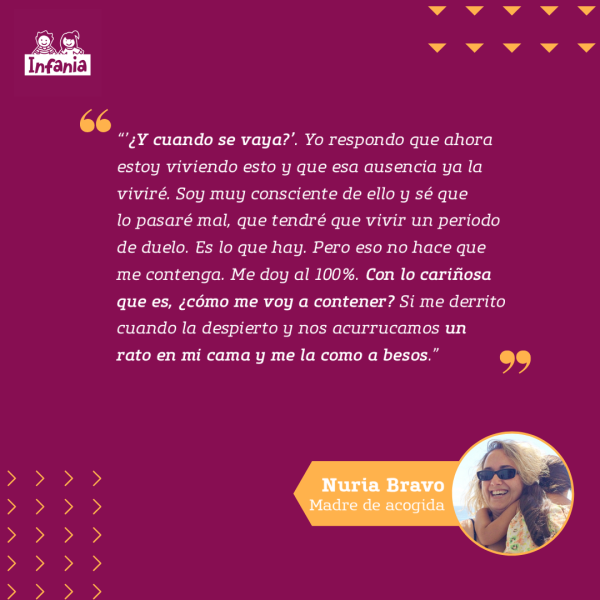 Nuria es madre de acogida soltera permanente